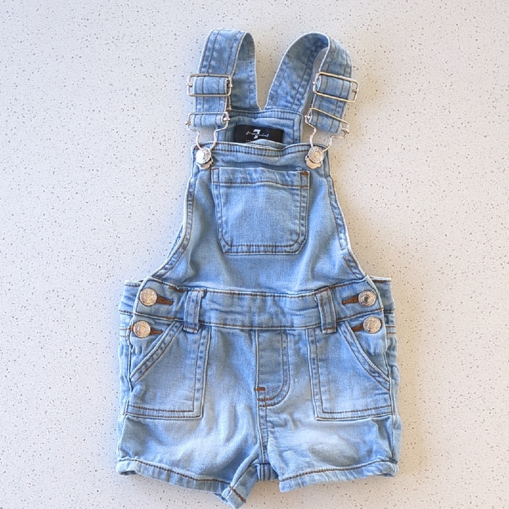 Light Blue Jean Kids Overalls with Adjustable Straps, Denim